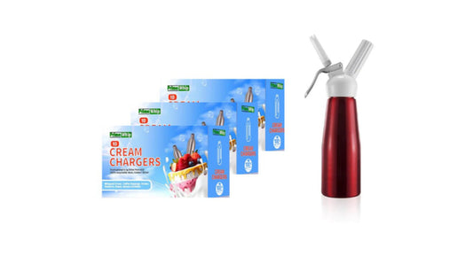 3 x 10 Packs Primewhip Chargers & 500ml Whipped Cream Dispenser Combo