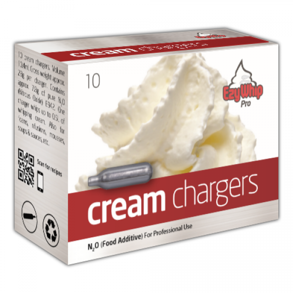 *NEW 2025* EZYWHIP PRO CREAM CHARGERS N2O 10 PACK X 24 (240 BULBS)