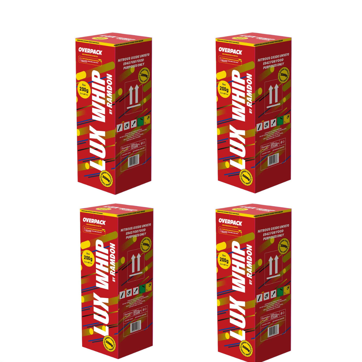 4 x *NEW 2025* 3.3L LuxWhip Infusions N2O Cannister