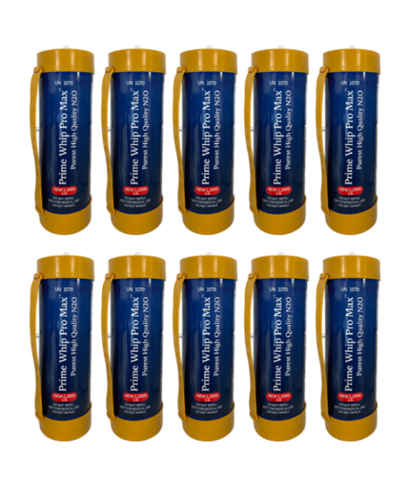 10 x *NEW 2025* PrimeWhip PRO MAX 3.3L N2O Cannister