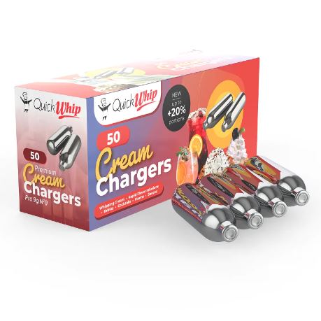 QUICKWHIP PRO 9G! CREAM CHARGERS - 50 PACK (50 BULBS)