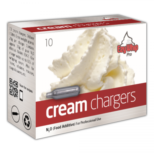 *NEW 2024* EZYWHIP PRO CREAM CHARGERS N2O 10 PACK X 36 (360 BULBS)