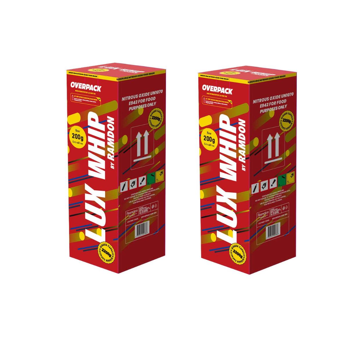 2 x *NEW 2025* 3.3L LuxWhip Infusions N2O Cannister