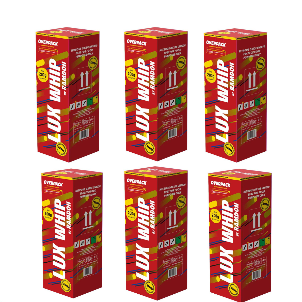 6 x *NEW 2025* 3.3L LuxWhip Infusions N2O Cannister