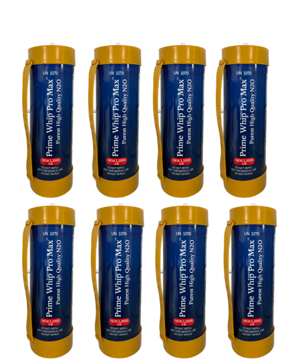 8 x *NEW 2025* PrimeWhip PRO MAX 3.3L N2O Cannister