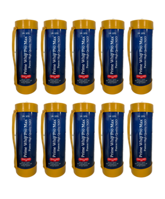 10 x *NEW 2025* PrimeWhip PRO MAX 3.3L N2O Cannister