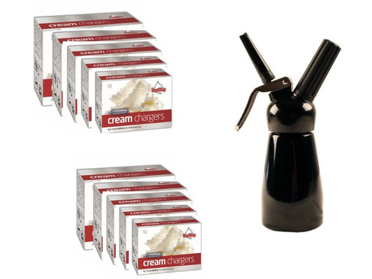 Ezywhip Pro Chargers & Whipped Cream Dispenser Combo